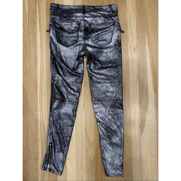 Zara Biker Leggings Silver Size M - Picture 4 of 4